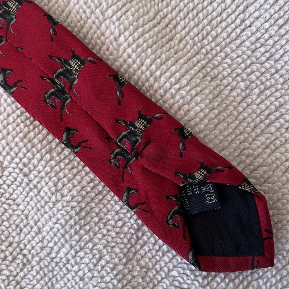 Burberry equestrian jockey silk tie, as is - Picture 8 of 12